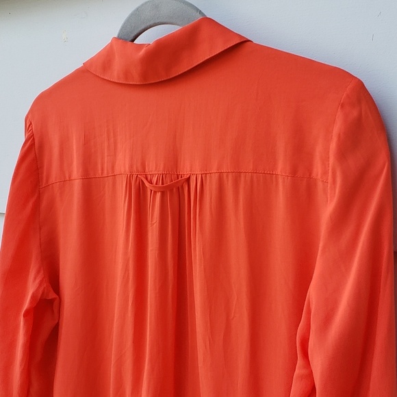 Anthropologie Maeve Islet Buttondown in Orange - S - Picture 7 of 8
